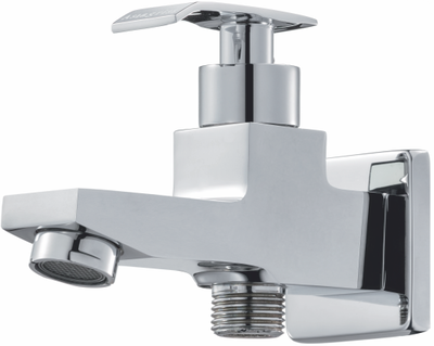  Way Bib Cock Single Handle With Wall Flange