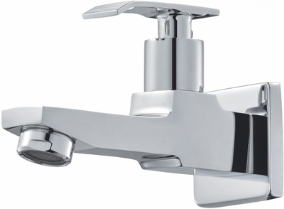 Long Body Bib Cock With Wall Flange