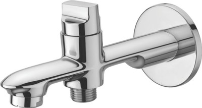Bath Tub Spout With Button Attachment For Telephone Shower