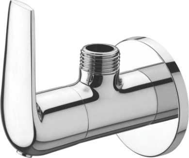 Angular Stop Cock With Wall Flange