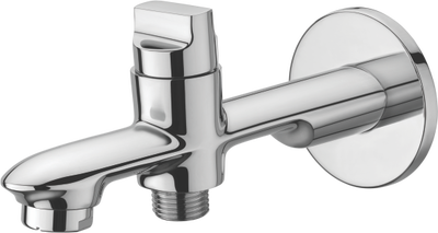 Bath Tub Spout With Button Attachment For Telephone Shower