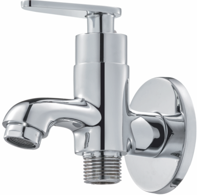 Way Bib Cock Single Handle With Wall Flange