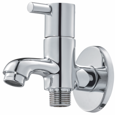 Way Bib Cock Single Handle With Wall Flange